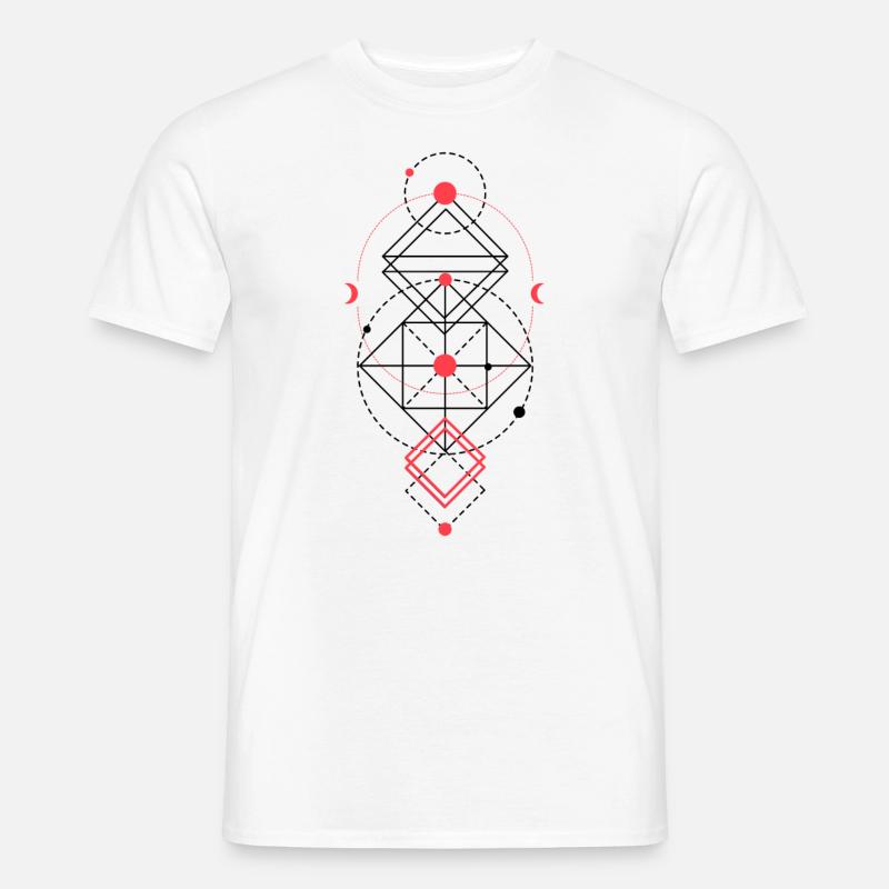 Heilige Geometrie - Männer T-Shirt - Weiß