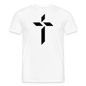 Jesus Kreuz - Männer T-Shirt - Weiß - Vorne - AI Model Male 178 dark (178cm)