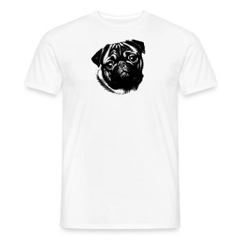 Pug Mobs Hund Tier Welpe - Männer T-Shirt - Weiß - Vorne - AI Model Male 178 dark (178cm)