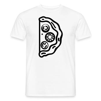 part de pizza - T-shirt homme - blanc - Devant - AI Model Male 178 dark (178cm)