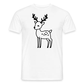 Weihnachtsrentiere - Männer T-Shirt - Weiß - Vorne - AI Model Male 178 dark (178cm)