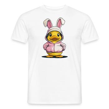 Entenküken im Hasenkostüm - Männer T-Shirt - Weiß - Vorne - AI Model Male 178 dark (178cm)