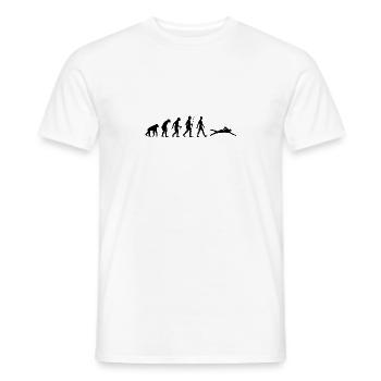 Schwimmen Schwimmer Swim Swimming Evolution - Männer T-Shirt - Weiß - Vorne - AI Model Male 178 dark (178cm)