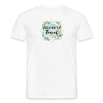 Passion to Travel Edition - Men's T-Shirt - white - Front - AI Model Male 178 dark (178cm)