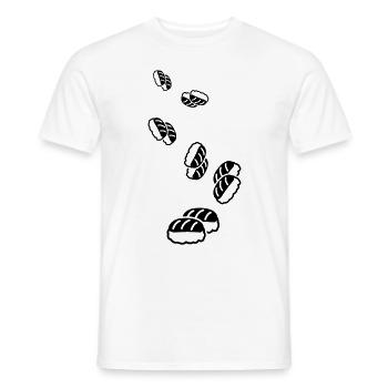 Sushi icon Silhouette - Männer T-Shirt - Weiß - Vorne - AI Model Male 178 dark (178cm)