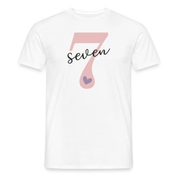 7e anniversaire Seven Seven - T-shirt homme - blanc - Devant - AI Model Male 178 dark (178cm)