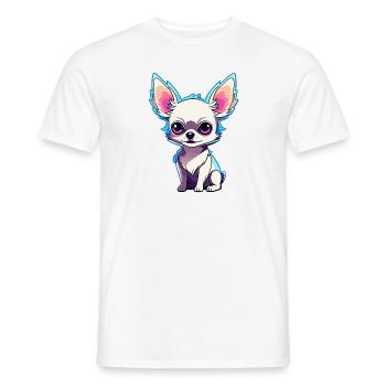 Chihuahua Dog Drawing - Men's T-Shirt - white - Front - AI Model Male 178 dark (178cm)