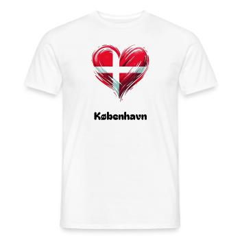Love københavn - Männer T-Shirt - Weiß - Vorne - AI Model Male 178 dark (178cm)