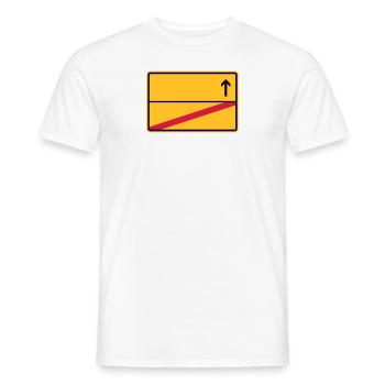 Stadtschild, Ausfahrt - Männer T-Shirt - Weiß - Vorne - AI Model Male 178 dark (178cm)