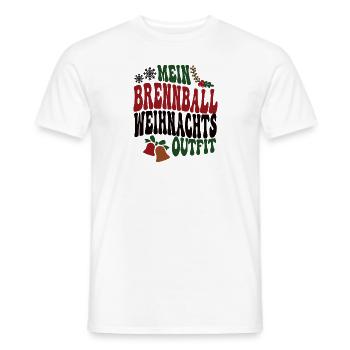 Brennballer Weihnachten Brennballspieler Spieler - Männer T-Shirt - Weiß - Vorne - AI Model Male 178 dark (178cm)