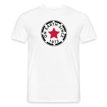 on earth since 1972 (uk) - Men's T-Shirt - white - Front - AI Model Male 178 dark (178cm)