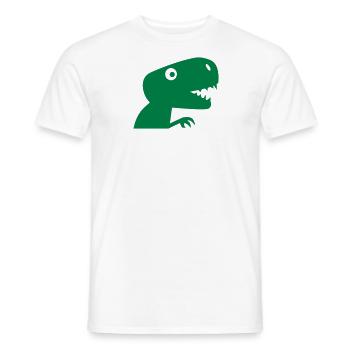T-Rex - Men's T-Shirt - white - Front - AI Model Male 178 dark (178cm)