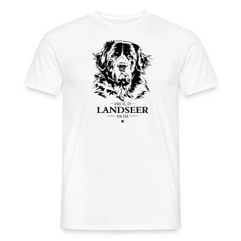 Landseer Maman Chien Chien Wilsigns - T-shirt homme - blanc - Devant - AI Model Male 178 dark (178cm)