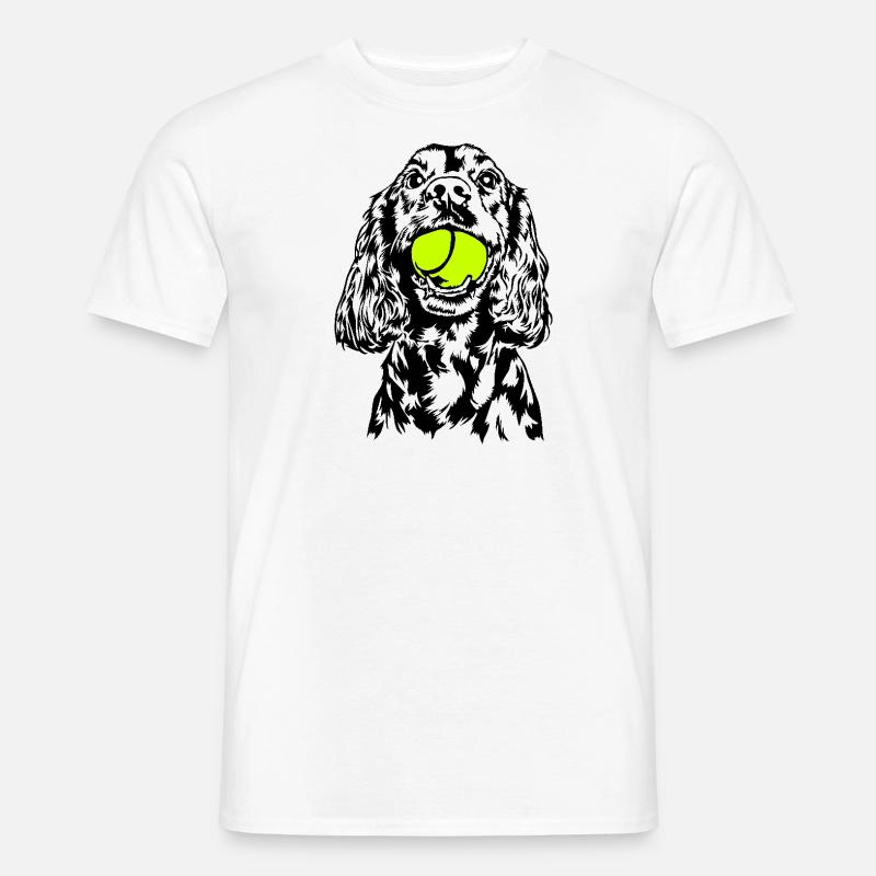 Cocker Spaniel Hunde Hund Wilsigns - Männer T-Shirt - Weiß