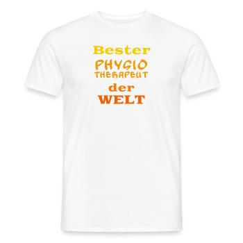 Bester Physiotherapeut der Welt! Physiotherapie - Männer T-Shirt - Weiß - Vorne - AI Model Male 178 dark (178cm)