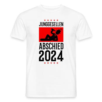 Junggesellenabschied 2024 - Männer T-Shirt - Weiß - Vorne - AI Model Male 178 dark (178cm)
