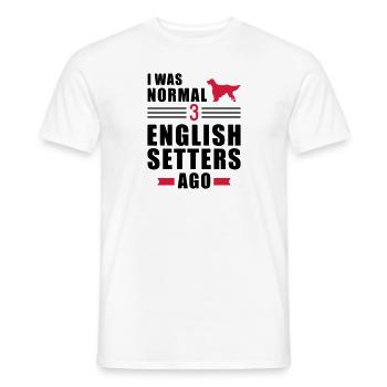 English setter - Men's T-Shirt - white - Front - AI Model Male 178 dark (178cm)