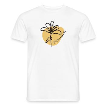 Fichtelhills Blume flower Fichtelgebirge - Men's T-Shirt - white - Front - AI Model Male 178 dark (178cm)