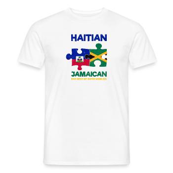Haiti Haitian Jamaica Combination I Gift - Men's T-Shirt - white - Front - AI Model Male 178 dark (178cm)