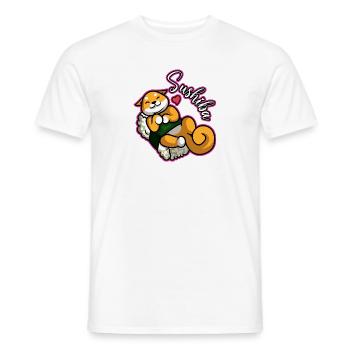 Shiba Inu Chien Sushi Japon Akita I Cadeau - T-shirt homme - blanc - Devant - AI Model Male 178 dark (178cm)