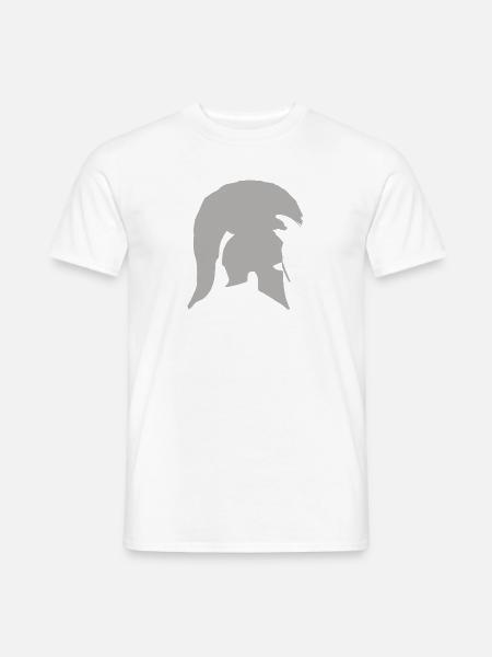 Sparta Helm - Männer T-Shirt - Weiß