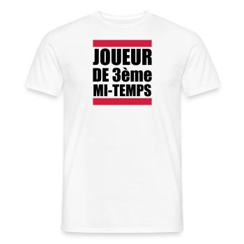 joueur de 3ème mi-temps - T-shirt homme - blanc - Devant - AI Model Male 178 dark (178cm)