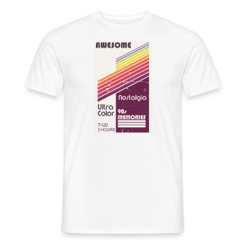 Back to the 90s Themes Party 90s - Men's T-Shirt - white - Front - AI Model Male 178 dark (178cm)