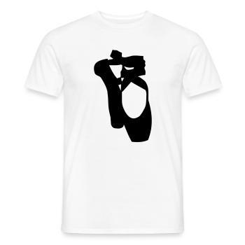 Ballet schuhe - Männer T-Shirt - Weiß - Vorne - AI Model Male 178 dark (178cm)