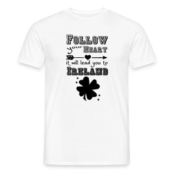 Irlande Heart Irlande Cadeau - T-shirt homme - blanc - Devant - AI Model Male 178 dark (178cm)