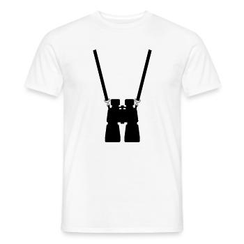 binocular - Men's T-Shirt - white - Front - AI Model Male 178 dark (178cm)