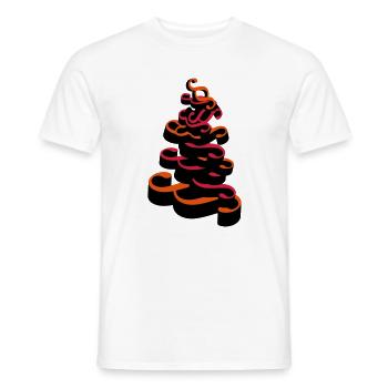 Stacked paragraphs - Men's T-Shirt - white - Front - AI Model Male 178 dark (178cm)