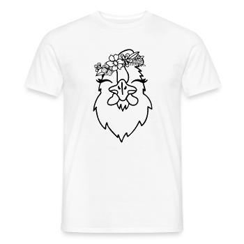 Chicken chickens - Men's T-Shirt - white - Front - AI Model Male 178 dark (178cm)