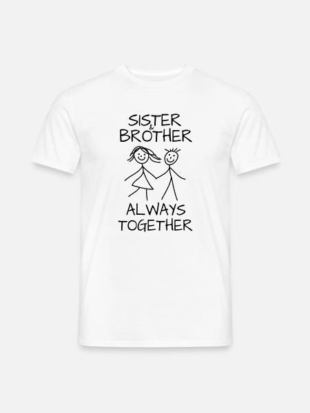 Bruder und Schwester Geschwister beste Freunde - Männer T-Shirt - Weiß