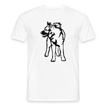 Norwegischer Elchhund - Männer T-Shirt - Weiß - Vorne - AI Model Male 178 dark (178cm)