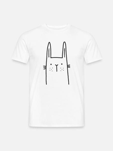 niedlicher Hase Ostern - Männer T-Shirt - Weiß