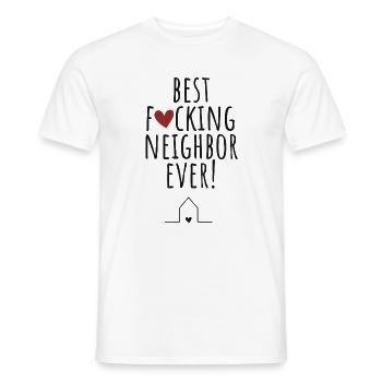 Best Neighbor & Neighbor / Friend Gift - Men's T-Shirt - white - Front - AI Model Male 178 dark (178cm)