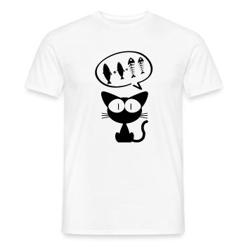 cat, comedy cat, cat owner - Men's T-Shirt - white - Front - AI Model Male 178 dark (178cm)