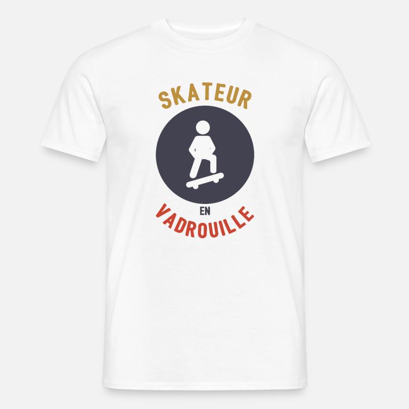 Skateboarder im Mopp - Männer T-Shirt - Weiß