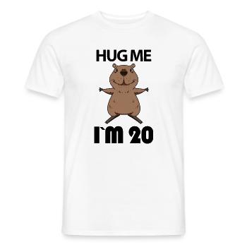 20 Birthday - 20 Years - Hug - Men's T-Shirt - white - Front - AI Model Male 178 dark (178cm)