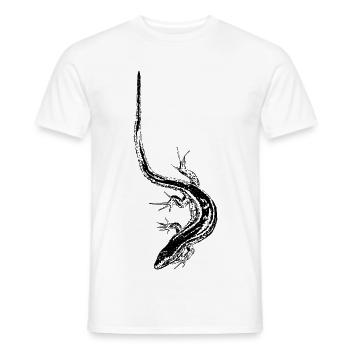 Lizard Salamander – Nature and Reptiles - Men's T-Shirt - white - Front - AI Model Male 178 dark (178cm)