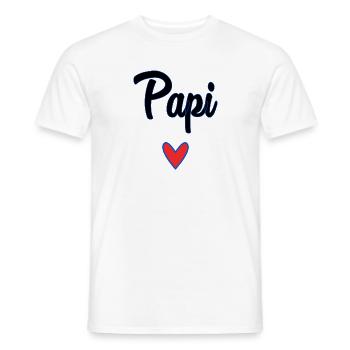 PAPY. FÊTE DES PÈRES. BONNE FÊTE PAPY. JE T'AIME. - T-shirt homme - blanc - Devant - AI Model Male 178 dark (178cm)