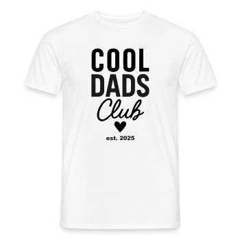 Cool Dads Club est. 2025 - Nouveaux papas - T-shirt homme - blanc - Devant - AI Model Male 178 dark (178cm)