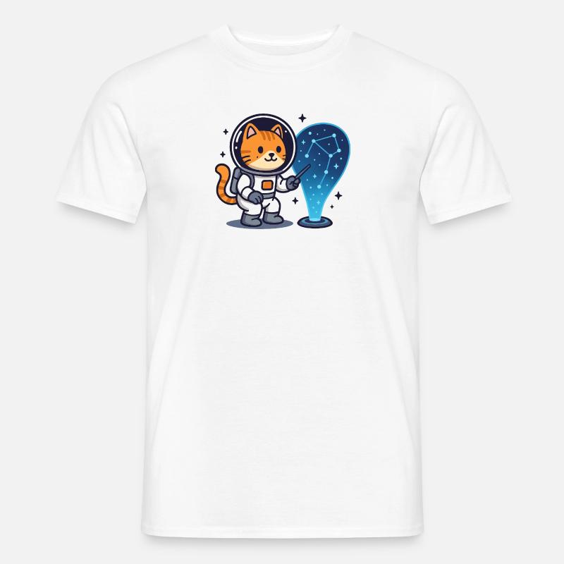 Constellation du chat de l’espace – Kawaii - T-shirt homme - blanc