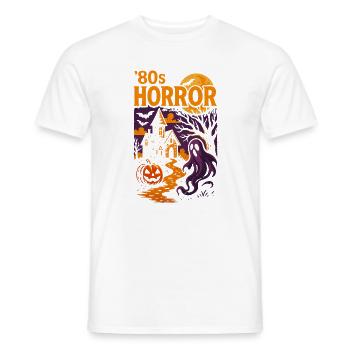 80er Horror Halloween Motiv - Männer T-Shirt - Weiß - Vorne - AI Model Male 178 dark (178cm)