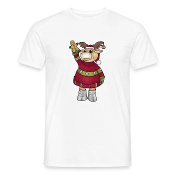 Elch_mit_Lebkuchen - Männer T-Shirt - Weiß - Vorne - AI Model Male 178 dark (178cm)