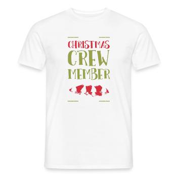 Weihnachten Crew Christmas - Men's T-Shirt - white - Front - AI Model Male 178 dark (178cm)