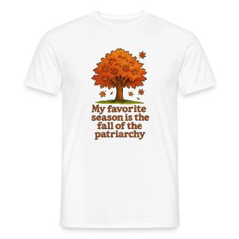 Herbstbaum: Fall des Patriarchats - Männer T-Shirt - Weiß - Vorne - AI Model Male 178 dark (178cm)