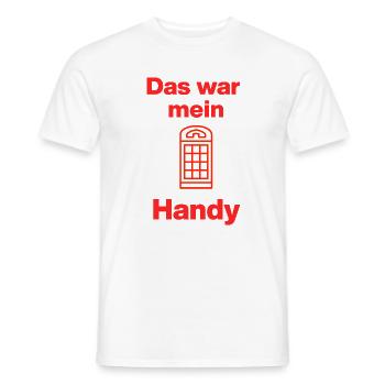 Das war mein Handy – Retro Call! Damals, früher  - Männer T-Shirt - Weiß - Vorne - AI Model Male 178 dark (178cm)