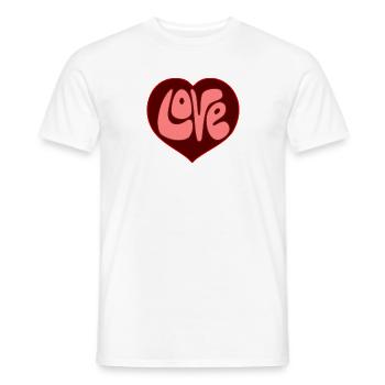Liebesherz-Design von Cean - Männer T-Shirt - Weiß - Vorne - AI Model Male 178 dark (178cm)