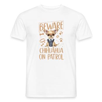 Chihuahua Chihuahueño Méfiez-vous - T-shirt homme - blanc - Devant - AI Model Male 178 dark (178cm)